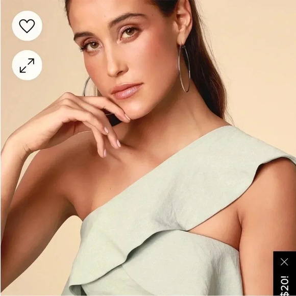 Lulus butterfly effect sage green ruffle jumpsuit - Picture 4 of 12